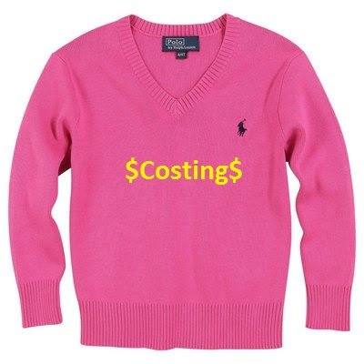 How to calculate sweater costing in garments industry?